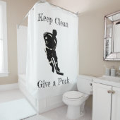 Hockey Player Sport Design Duschvorhang (Beispiel)