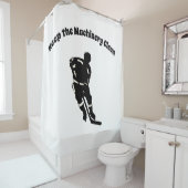 Hockey Player Sport Design Duschvorhang (Beispiel)