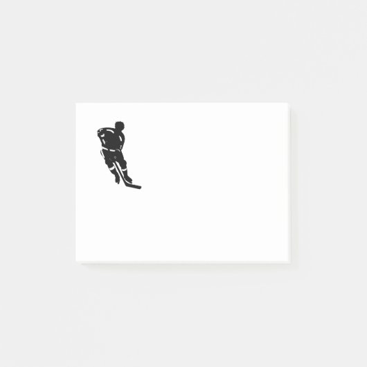 Hockey Player Sport Design Post-it Klebezettel (Vorderseite)