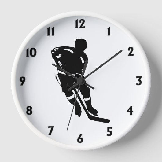 Hockey Player Sport Design Uhr (Vorderseite)