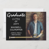 Hockey Player Sports Abschluss Foto Ankündigung (Vorderseite)