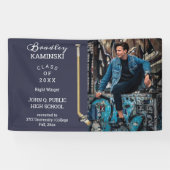 Hockey Player Sports Abschluss Foto - Blue Banner (Horizontal)