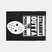 Hockey Player Straight Outta Penalty Box Funny Ice Fleecedecke (Vorderseite (Horizontal))