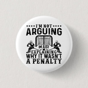Hockey Player streiten Geschenk Funny Hockey Button