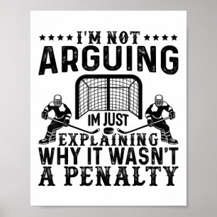 Hockey Player streiten Geschenk Funny Hockey Poster