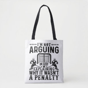 Hockey Player streiten Geschenk Funny Hockey Tasche