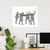 Hockey Player Team Coach Motivierend Word Art Pos Poster (Heimbüro)