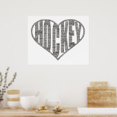 Hockey Player Team Coach Motivierend Word Art Poster (Küche)