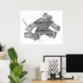 Hockey Player Team Coach Motivierend Word Art Poster (Heimbüro)