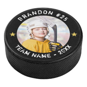 Hockey Player Team Foto Your Color Eishockey Puck