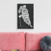 Hockey Player Text Art Canvas Print Leinwanddruck (Insitu (Wohnzimmer))