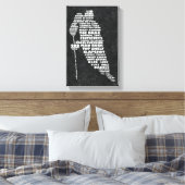 Hockey Player Text Art Canvas Print Leinwanddruck (Insitu (Schlafzimmer))