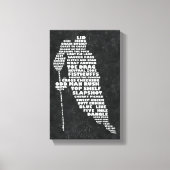 Hockey Player Text Art Canvas Print Leinwanddruck (Vorderseite)