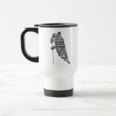Hockey Player Text Art Tasse (Links)