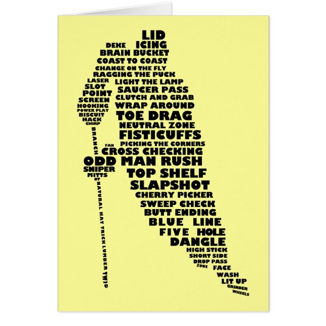 Hockey Player Textkarte (Vorne)