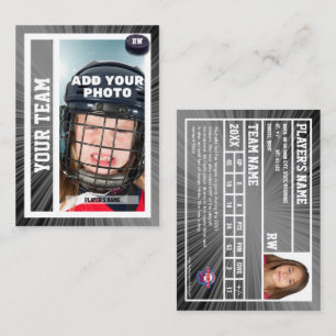 Hockey Player Trading Card Souvenir   B&W Rays Telefonnummerkarte