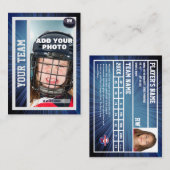 Hockey Player Trading Card Souvenir | Blaue Rays Telefonnummerkarte (Vorne/Hinten)