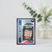 Hockey Player Trading Card Souvenir | Blaue Rays Telefonnummerkarte (Stehend Vorderseite)