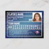 Hockey Player Trading Card Souvenir | Blaue Rays Telefonnummerkarte (Rückseite)