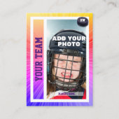 Hockey Player Trading Card Souvenir | Farbabweichu Telefonnummerkarte (Vorderseite)