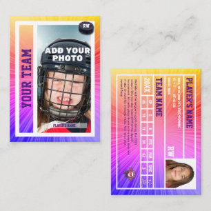 Hockey Player Trading Card Souvenir Farbabweichu Telefonnummerkarte