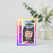 Hockey Player Trading Card Souvenir | Farbabweichu Telefonnummerkarte (Stehend Vorderseite)