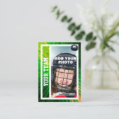 Hockey Player Trading Card Souvenir | Rote und gel Telefonnummerkarte (Stehend Vorderseite)