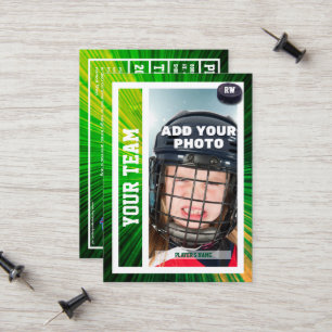Hockey Player Trading Card Souvenir Rote und gel Telefonnummerkarte