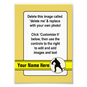 Hockey Player Trading Card Template Poster