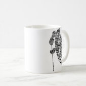 Hockey Player Tygraphy Art Kaffeetasse (VorderseiteRechts)