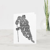 Hockey Player Tygraphy Art Karte (Vorderseite)