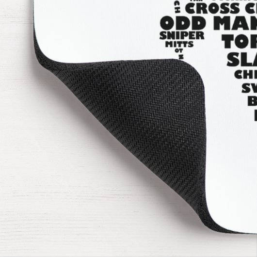 Hockey Player Tygraphy Art Mousepad (Ecke)