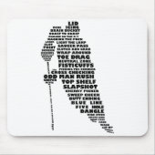 Hockey Player Tygraphy Art Mousepad (Vorne)