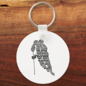 Hockey Player Tygraphy Art Schlüsselanhänger (Vorderseite)