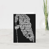 Hockey Player Tygraphy Childrens T Shirt Karte (Vorderseite)