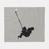 Hockey Player - Wintersport Fleecedecke (Vorderseite (Horizontal))
