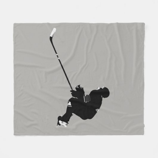 Hockey Player - Wintersport Fleecedecke (Vorderseite (Horizontal))