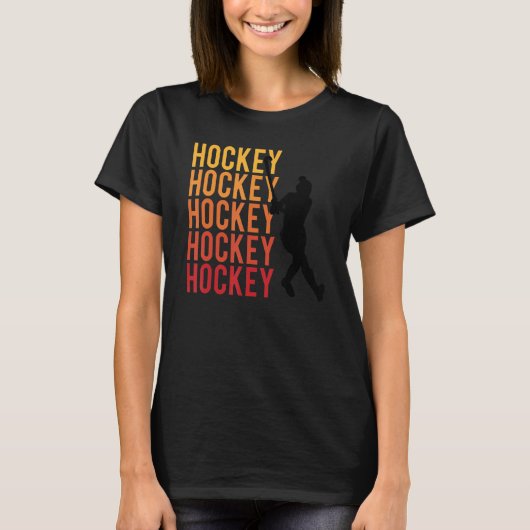 Hockey player with hockey stick field hockey count T-Shirt (Vorderseite)