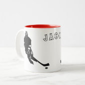 Hockey Player Zweifarbige Tasse (Vorderseite Links)
