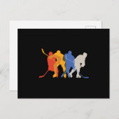 Hockey Players Postkarte (Vorne/Hinten)