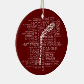 Hockey Players und Slang Keramik Ornament (Rechts)