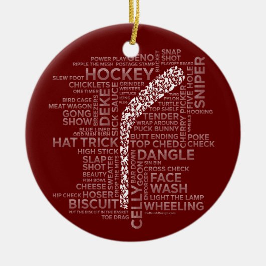 Hockey Players und Slang Keramik Ornament (Vorne)