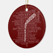 Hockey Players und Slang Keramik Ornament (Links)