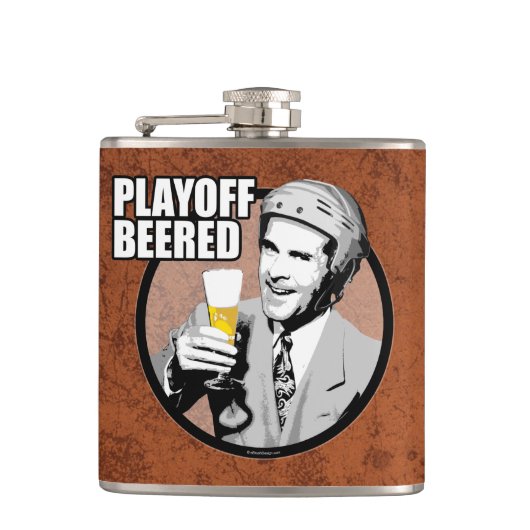 Hockey Playoff Beered Flachmann (Vorderseite)