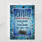 Hockey Playoffs Watch Party Einladung (Vorderseite)