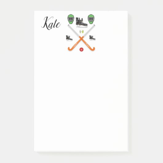 Hockey Post-it Klebezettel (Vorderseite)