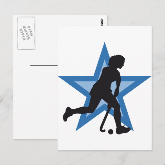 Hockey Postkarte (Vorne/Hinten)