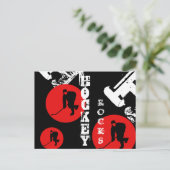 Hockey Postkarte (Stehend Vorderseite)