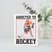 Hockey Postkarte (Stehend Vorderseite)