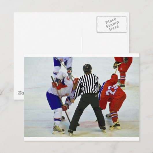 Hockey Postkarte (Vorne/Hinten)